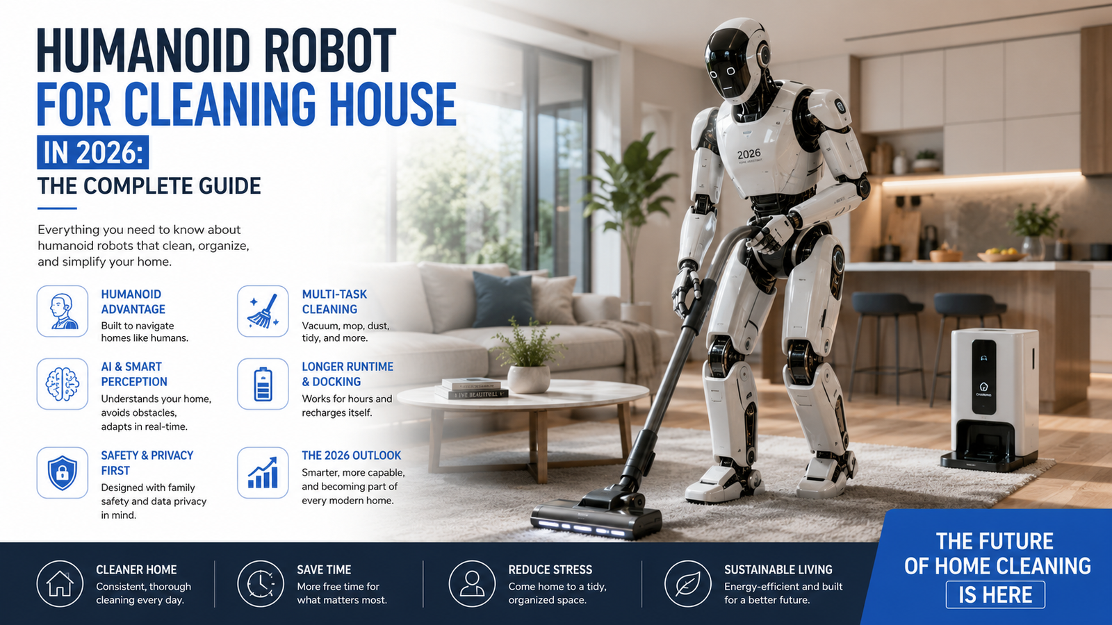 A humanoid-robot-for-cleaning-houseorganizing a modern living room.
